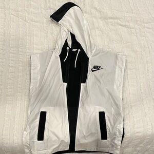 Nike White and Black Hooded Vest